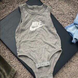Nike Gray Athletic Bodysuit One Piece